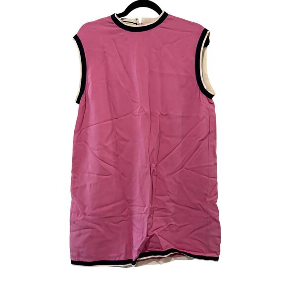 Gucci Cady Light Pink Grosgrain Trim Tunic Top - Picture 2 of 7